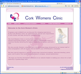 A medical practice website designed and hosted by Croan.ie