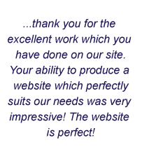 Testimonials from happy web design customers.